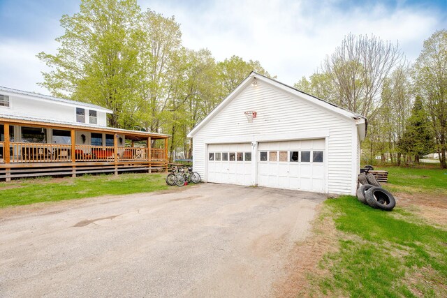 22 Pleasant St, Phillips, ME 04966 - view of detached garage