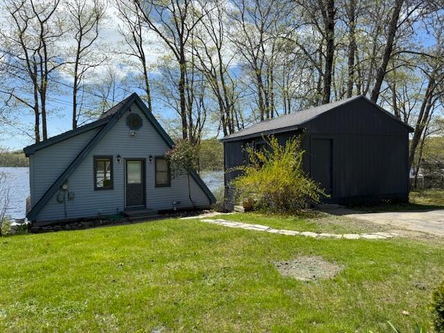 102 Hills Pt, Union, ME 04862 - view of front of property with entry steps and a front lawn