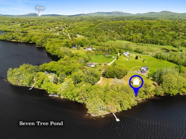 102 Hills Pt, Union, ME 04862 - aerial view of a forest and a water and mountain view