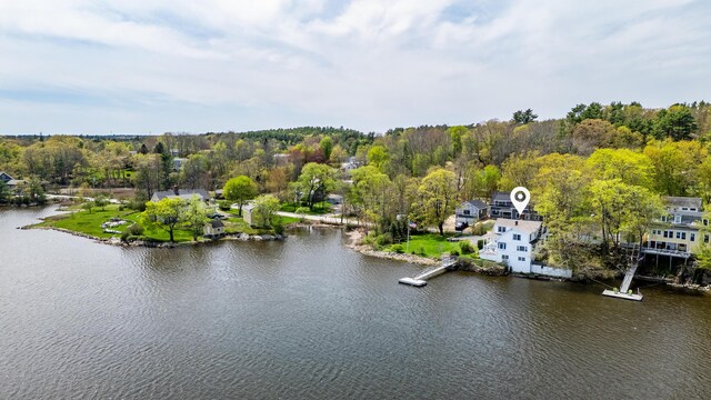 bird's eye view of a large body of water