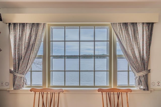 detailed view of a water view