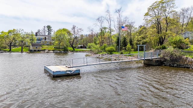dock featuring a water view