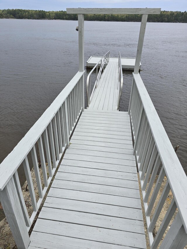dock featuring a water view