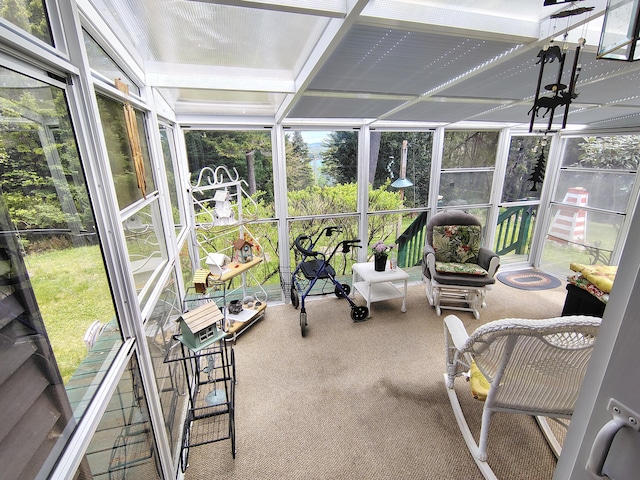view of sunroom