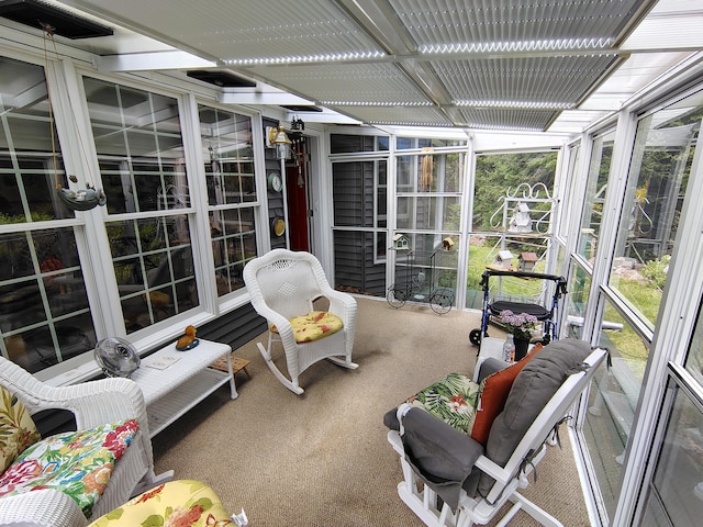 view of sunroom / solarium