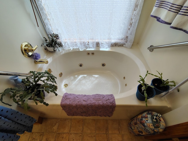 full bath with a jetted tub