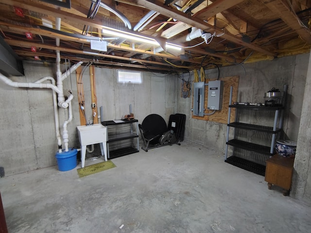 100 Weber Ln, Calais, ME 04619 - basement featuring electric panel