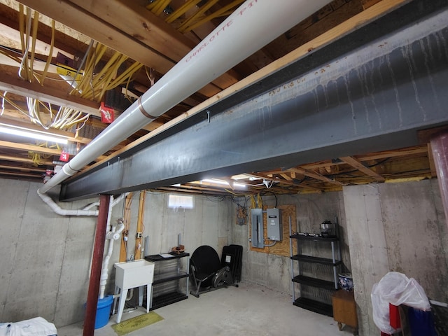 100 Weber Ln, Calais, ME 04619 - unfinished basement with electric panel