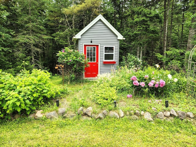 100 Weber Ln, Calais, ME 04619 - view of shed with a wooded view
