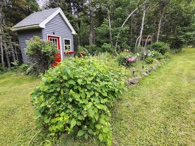100 Weber Ln, Calais, ME 04619 - view of grassy yard with an outbuilding