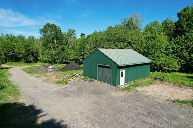 233 Weld Rd, Phillips, ME 04966 - view of outdoor structure featuring a forest view