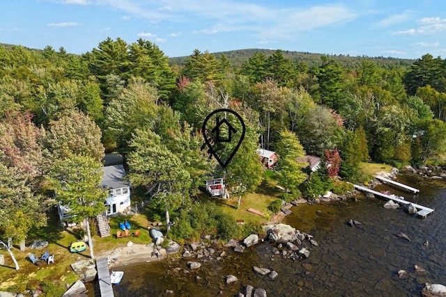 567 Phinney Farm Rd, Lincoln, ME 04457 - aerial overview of property's location with a heavily wooded area