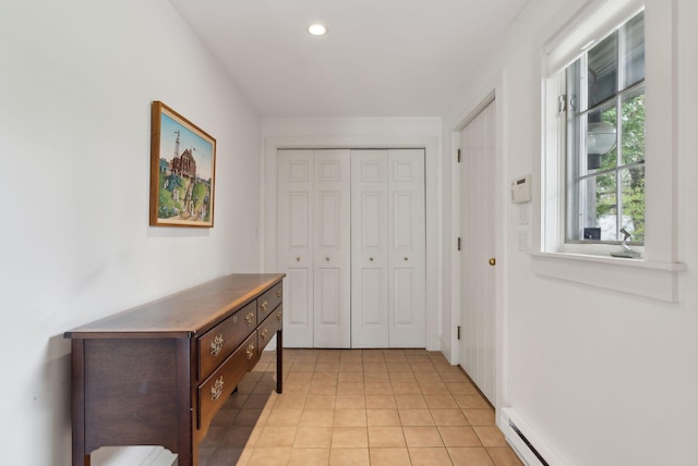 7 Clubhouse Dr, Kennebunk, ME 04043 - hallway featuring light tile patterned floors and recessed lighting