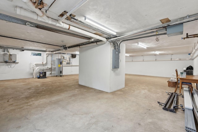 7 Clubhouse Dr, Kennebunk, ME 04043 - below grade area featuring water heater, electric panel, and a garage