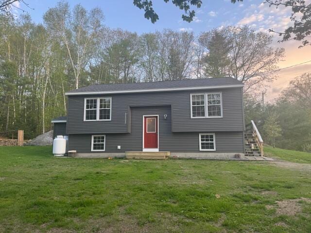 20 Oak Ridge Dr, Chelsea, ME 04330 - bi-level home with a yard and stairway