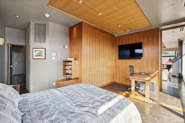 547 Congress St Unit 6, Portland, ME 04101 - bedroom featuring concrete floors and a desk
