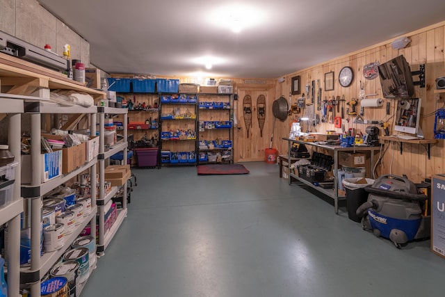 view of storage area
