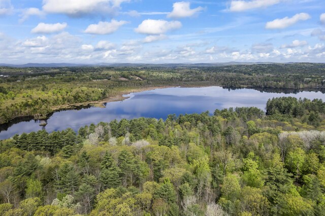 23 Woodland Rd, Winthrop, ME 04364 - bird's eye view of a heavily wooded area and a large body of water