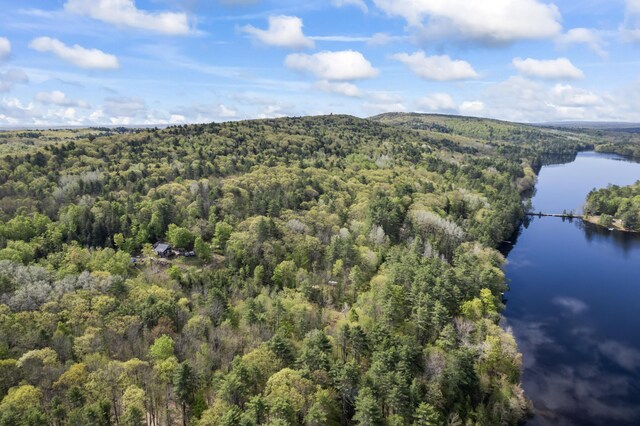 23 Woodland Rd, Winthrop, ME 04364 - aerial overview of property's location with a forest and a nearby body of water