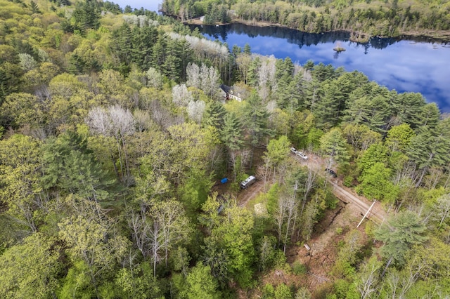 23 Woodland Rd, Winthrop, ME 04364 - bird's eye view of a heavily wooded area and a nearby body of water