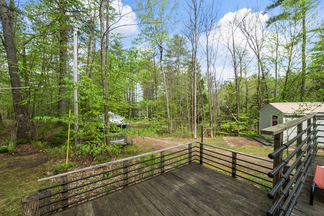 23 Woodland Rd, Winthrop, ME 04364 - view of wooden deck
