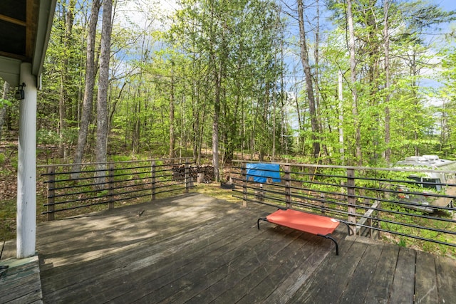 23 Woodland Rd, Winthrop, ME 04364 - view of wooden deck