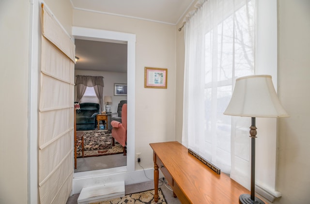 1 High St, Hallowell, ME 04347 - hallway featuring healthy amount of natural light