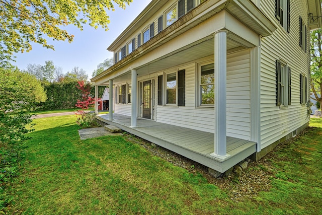 1 High St, Hallowell, ME 04347 - view of side of home featuring a yard and a porch