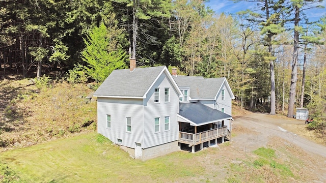 34 Veterans St, Peru, ME 04290 - view of subject property featuring a heavily wooded area
