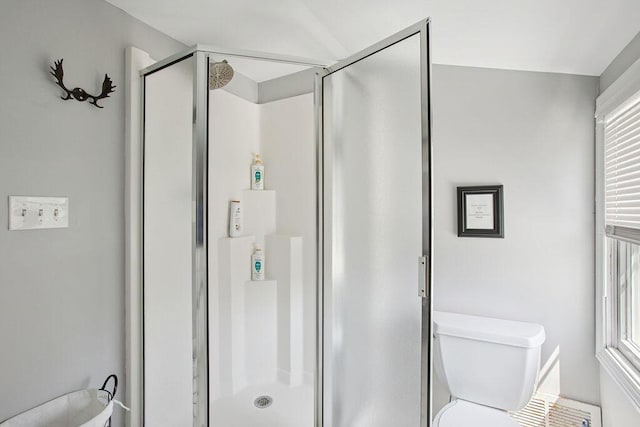 45AND57 Southgate Rd, Kennebunk, ME 04043 - full bathroom featuring a shower stall and toilet