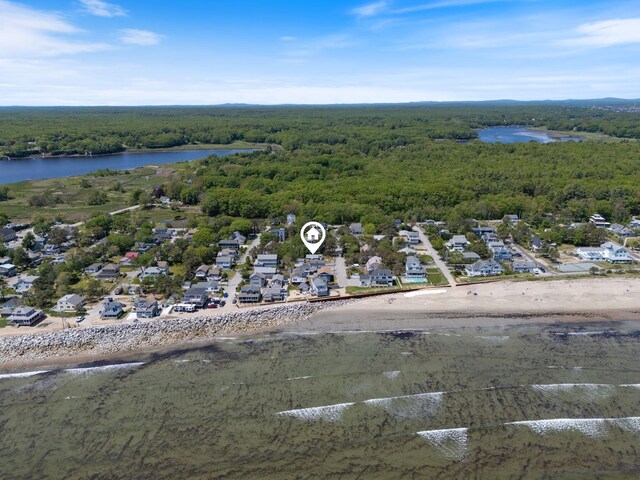 19 Fairhaven Ave, Saco, ME 04072 - aerial view of property's location featuring a nearby body of water, a forest, and nearby suburban area