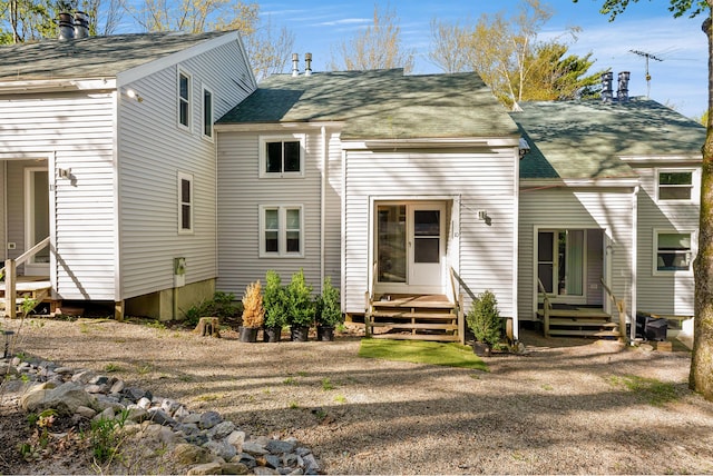 10 E Pinnacle Rd Unit 10, Bridgton, ME 04009 - rear view of property with roof with shingles and entry steps