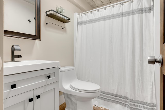 10 E Pinnacle Rd Unit 10, Bridgton, ME 04009 - bathroom with toilet, vanity, and a shower with curtain