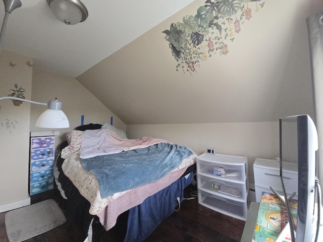 6 Linden St, Waterville, ME 04901 - bedroom featuring lofted ceiling and wood finished floors