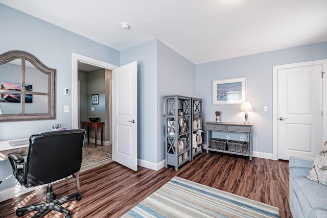 6 D St, Bridgton, ME 04009 - office area with wood finished floors and baseboards