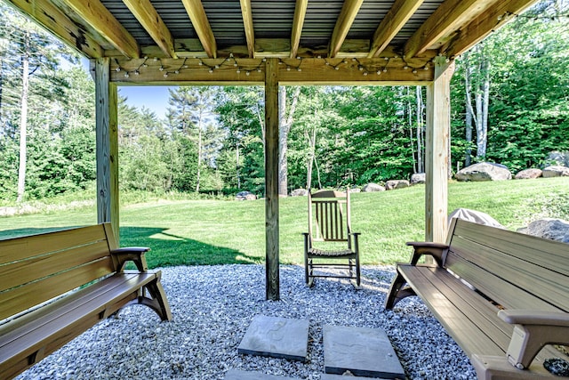 6 D St, Bridgton, ME 04009 - view of patio featuring view of scattered trees