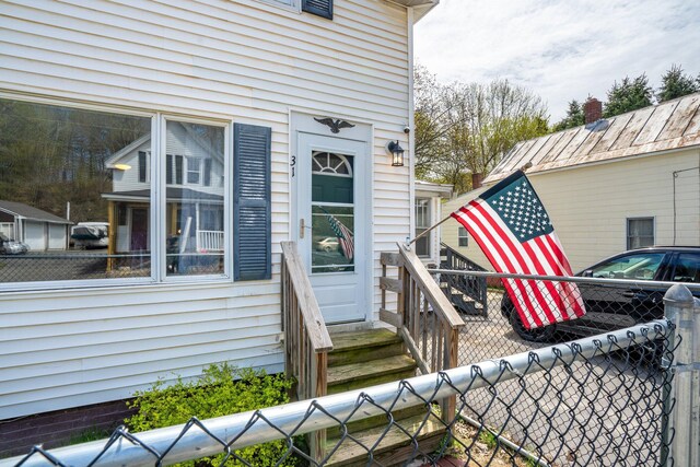31 King St, Waterville, ME 04901 - property entrance featuring fence