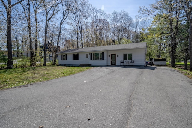 46 Silver Rdg, Veazie, ME 04401 - ranch-style house featuring asphalt driveway and a front yard