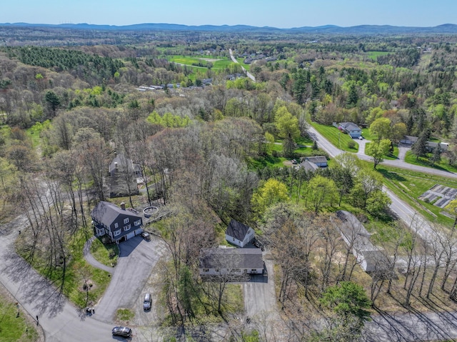 46 Silver Rdg, Veazie, ME 04401 - aerial view of property and surrounding area featuring a forest