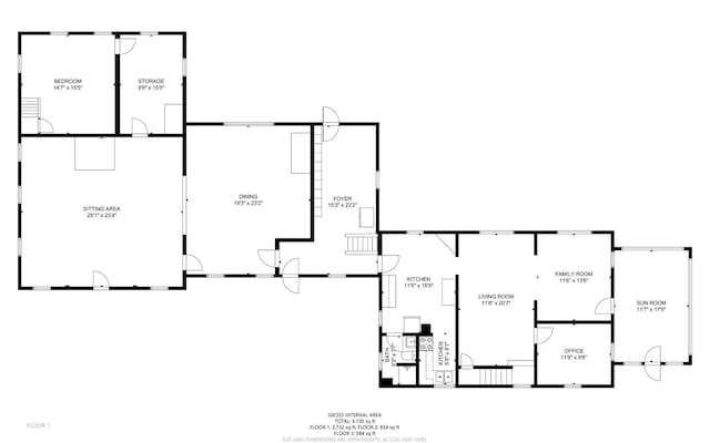 112 Buker Rd, Litchfield, ME 04350 - floor plan / room layout