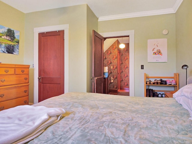 112 Buker Rd, Litchfield, ME 04350 - bedroom with crown molding