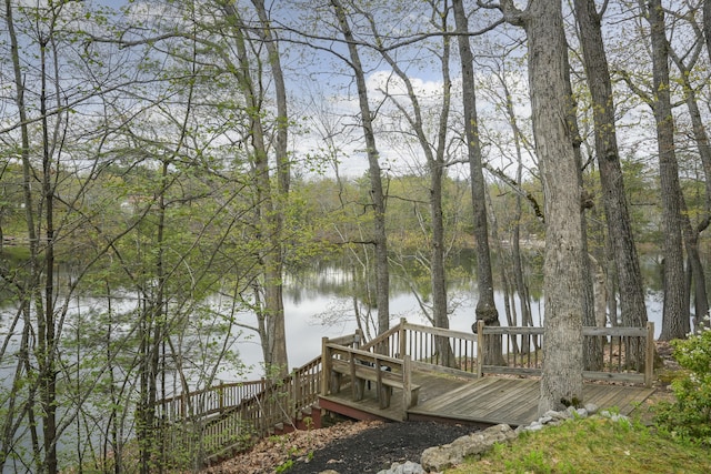 16 Gin Mill Ln, Windham, ME 04062 - dock featuring a deck with water view