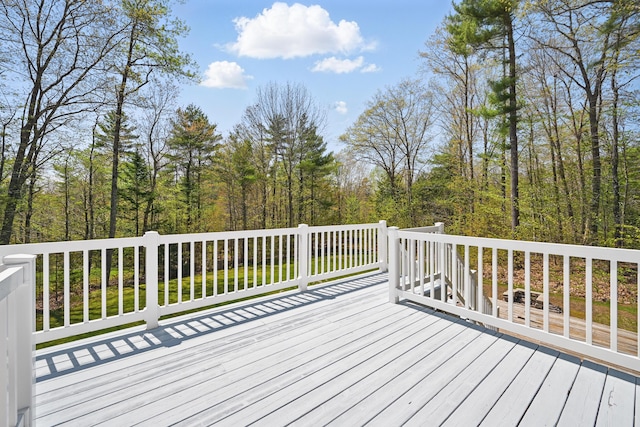 15 Northwood Ct, Wiscasset, ME 04578 - view of wooden deck
