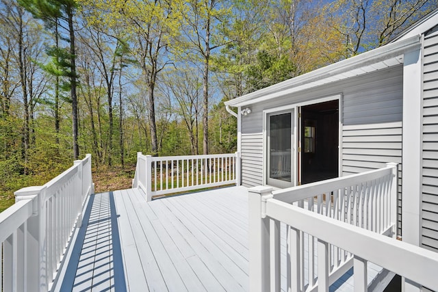 15 Northwood Ct, Wiscasset, ME 04578 - view of wooden deck