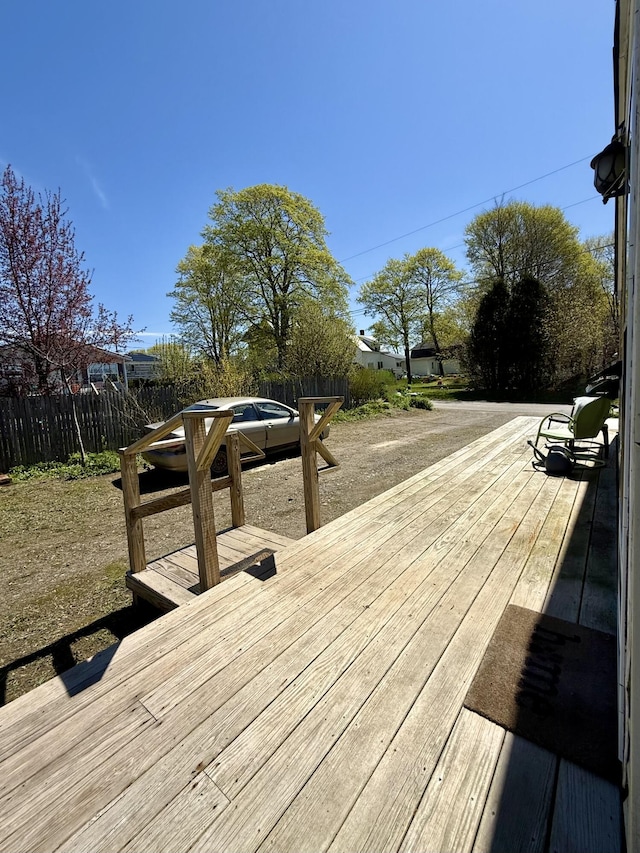 wooden deck with fence