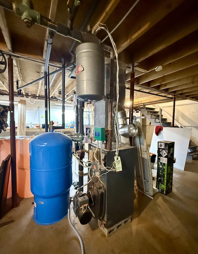 utility room with a heating unit