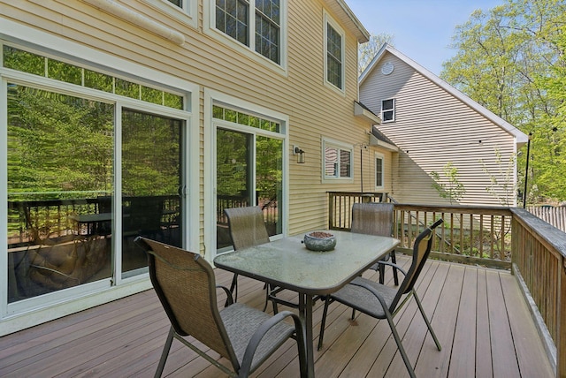 76 Asbury Ln, Acton, ME 04001 - deck featuring outdoor dining space