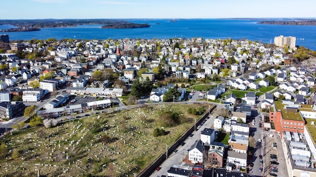 57 Mountfort St, Portland, ME 04101 - aerial overview of property's location featuring a nearby body of water