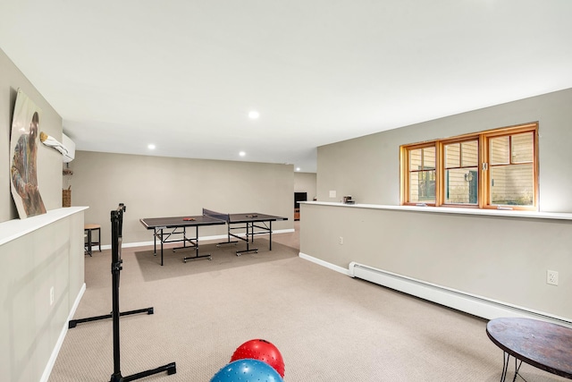 43 Creek Xing, Eliot, ME 03903 - playroom featuring a baseboard radiator, carpet, baseboards, and recessed lighting