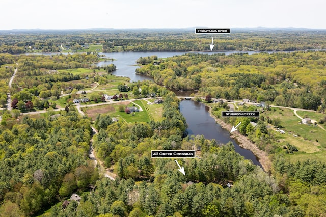 43 Creek Xing, Eliot, ME 03903 - bird's eye view of a nearby body of water and a forest